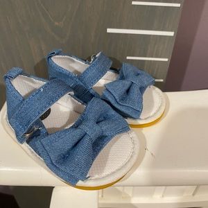 Denim sandals NWOT